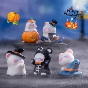 Halloween Micro Landscape Skeleton Miniatures Desktop Handicrafts Mummy Ornaments Home Office Desktop Pumpkin Decor