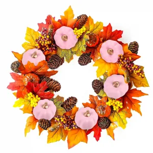 6pcs Pink Artificial Pumpkins Halloween Holiday Party Decorations Home Decor