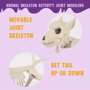 Halloween Creative Home Ornament Animal Skeleton Decoration Little Wolf Skeleton Indoor Outdoor Garden Decoration