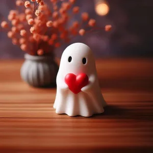 Middle Finger Cute Ghost Statue Halloween Home Decorations