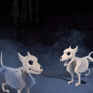 Halloween Creative Home Ornament Animal Skeleton Decoration Little Wolf Skeleton Indoor Outdoor Garden Decoration