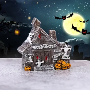 Halloween Haunted House Resin Statue-Modern Mini Collectible Halloween Decor