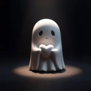 Middle Finger Cute Ghost Statue Halloween Home Decorations