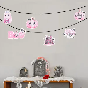 Halloween Hanging Ornaments Wooden Pendant Pumpkin Decorations Pendant Decor