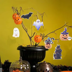 Halloween Hanging Ornaments Wooden Pendant Pumpkin Decorations Pendant Decor