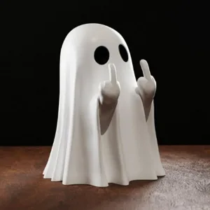 Middle Finger Cute Ghost Statue Halloween Home Decorations
