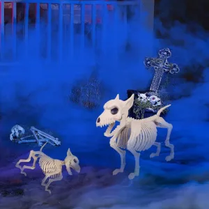 Halloween Creative Home Ornament Animal Skeleton Decoration Little Wolf Skeleton Indoor Outdoor Garden Decoration