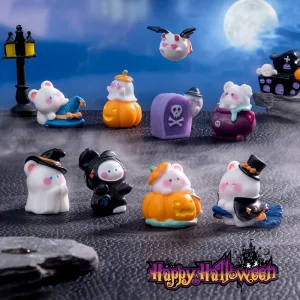 Halloween Micro Landscape Skeleton Miniatures Desktop Handicrafts Mummy Ornaments Home Office Desktop Pumpkin Decor