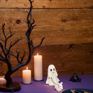 Halloween Ghost Walking Dog Statue Creative Halloween Home Decor